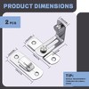 BangBoom 2 PCS 90 Degree Stainless Steel Barn Door Lock,