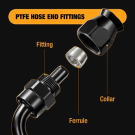 SYKRSS 10AN PTFE 90 Degree Hose End Fitting Aluminum 2 pcs