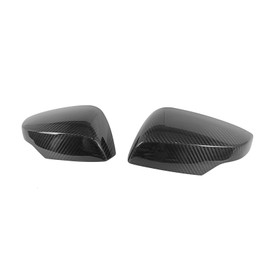 IKON MOTORSPORTS, Mirror Covers Compatible With 2015-2021 Subaru WRX & WRX STI, Real Carbon Fiber Unpainted Left Right Rear View Side Mirror Cover Cap Overlay Trim 2PCS 1Pair