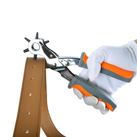 Leather Hole Punch, BILLION GOLD Heavy-Duty Belt Hole Puncher, Multi Sizes Hole Punch Tool for Leather, Belt, Watch Straps, Saddle, Cards