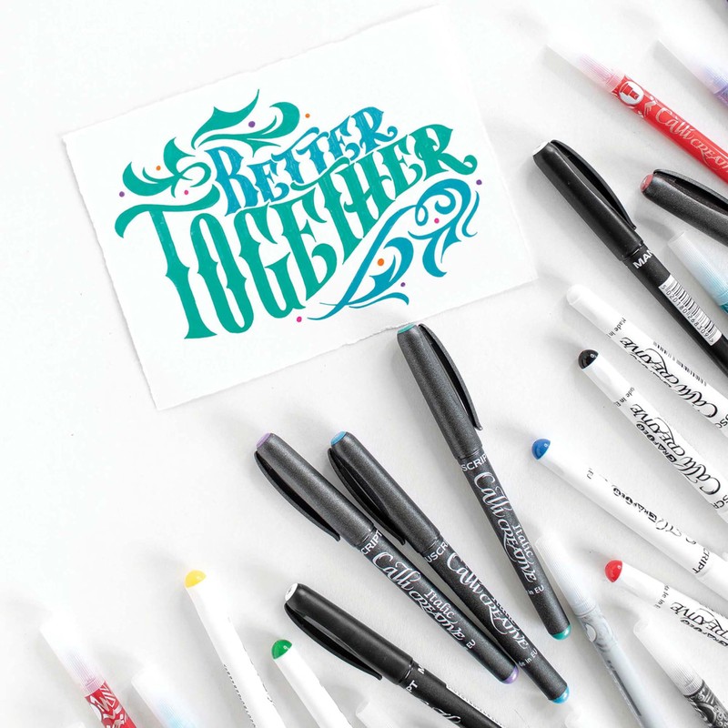 MANUSCRIPT Pk 6 Callicreative Metallic Italic Markers, Assorted