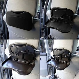 Table for car back seat.Foldable for drinks and meals in the car, car rear seat organiser with folding dining table, on rear seat, to attach with cup holder, from Dubens®.