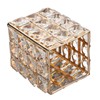 European Style Crystal Storage Box Crystal Jewelry Trinket Box Square