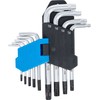 BGS 809 L-Type Tamper-Torx Short Allen Key Set, Silver/Black