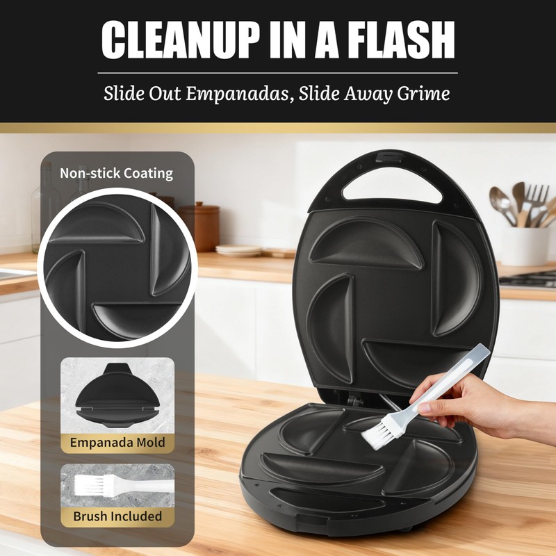 FineMade Electric Empanada Maker Machine with Press Mold,Large Dumpling Maker
