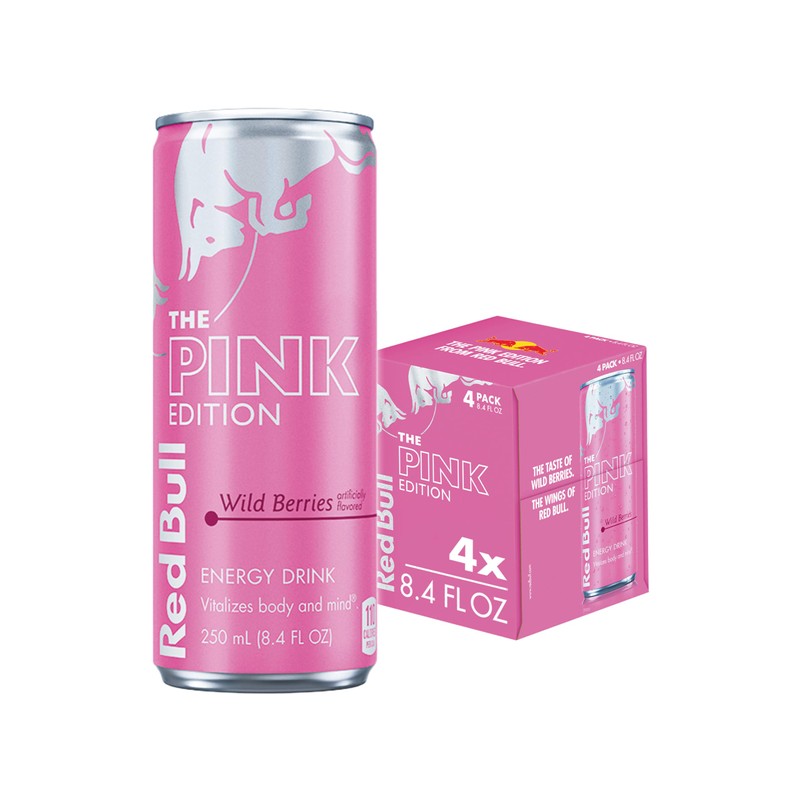 Red Bull Wild Berries, Pink Edition, with 80mg Caffeine plus