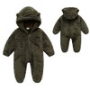 YMYDYFC Baby Fleece Hooded Romper Winter Outwear Jumpsuit Snowsuit Bear