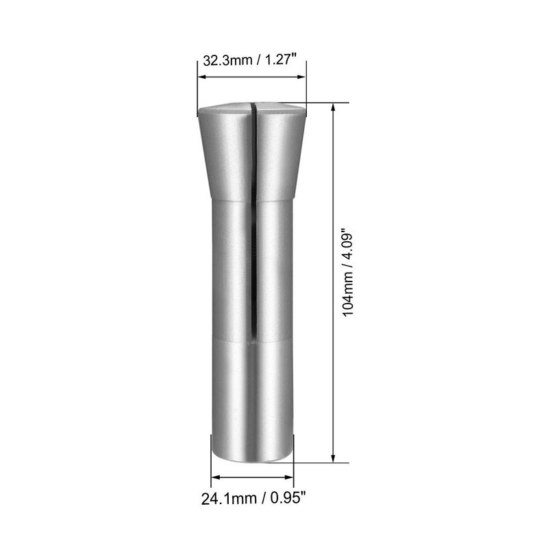 sourcing map R8 Collet, 12mm Metric Mill Chuck Holder 65Mn