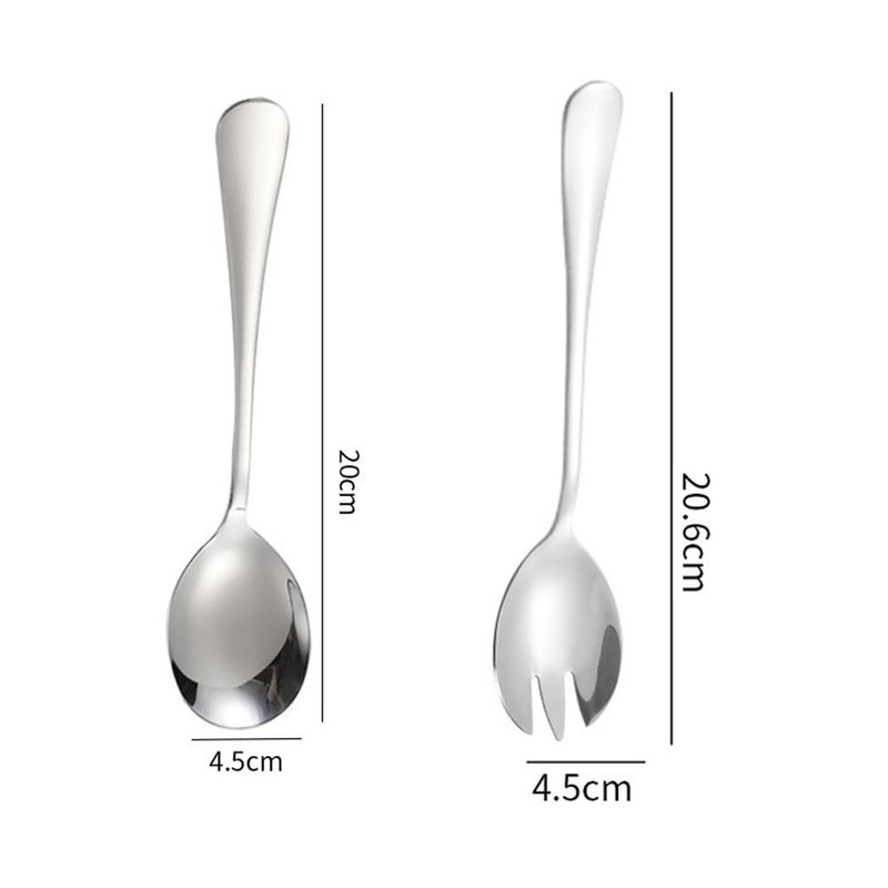 HUATEEN Stainless Steel Salad Servers Set,2 PCS Salad Spoon and
