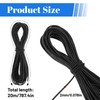 1/16 Inch Elastic Cord (2mm), 66ft Black Heavy Duty Round