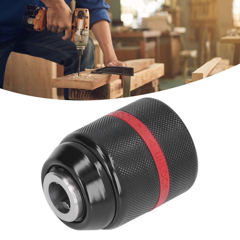 Self Tighten Drill Chuck Keyless Electric Drilling Bit Hand Conversion