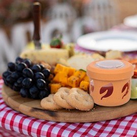 Handy Gourmet Stackable Condiment Containers, Set of 4, 4.4oz Each, BPA Free, Multicolor