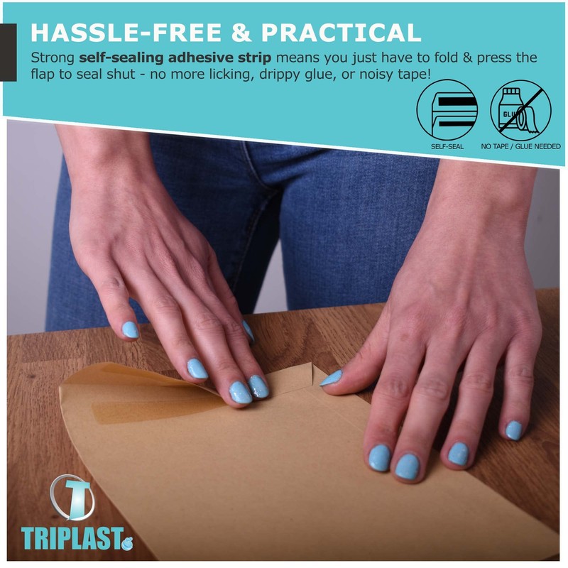 Triplast 100 x C5 Manilla Self Seal Security Envelopes (Size: