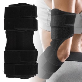 Codera, Soporte de Codo Nocturno para soporte estabilizador, Protector de Codo Ajustable con 4 Correas Codera ajustable para el síndrome del túnel cubital, codo