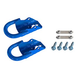M-18954-F15B Blue Front Tow Hooks Pair made for F150 2015-2024