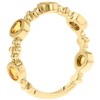 PEORA Citrine 5-Stone Tiara Stackable Ring Band for Women 925