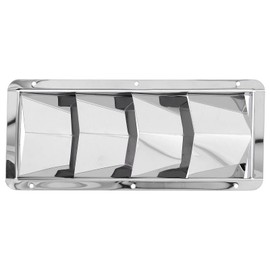 Louvered Vent, 4 Slots Marine Boat Louver Air Grille, Stainless Steel Rectangular Louver Vent for Ventilation of Boats Marines Yachts