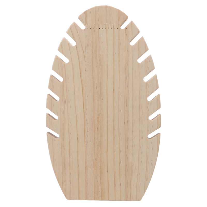 Jewelry Display Stand Freestanding Wooden Hand Made Flame Leaf Shape