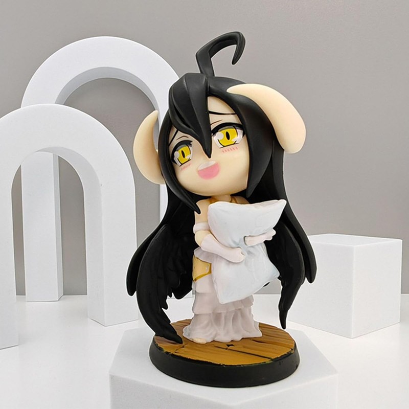 RZAHUAHU Albedo Figure Mini Overlord Anime Model 4.72in Girl Q-Version