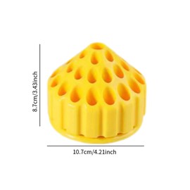 Milageto Carving Tool Bit Holder Holder, Space Saving Container, Polishing Grinding Head Rack Manicure Tool Bit Organizer for Home, Yellow