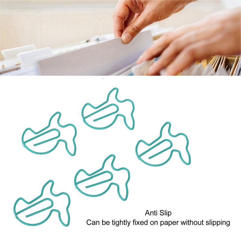 100pcs Paper Clips Prevent Slip Cute Rabbit Shaped Decorative Bookmark