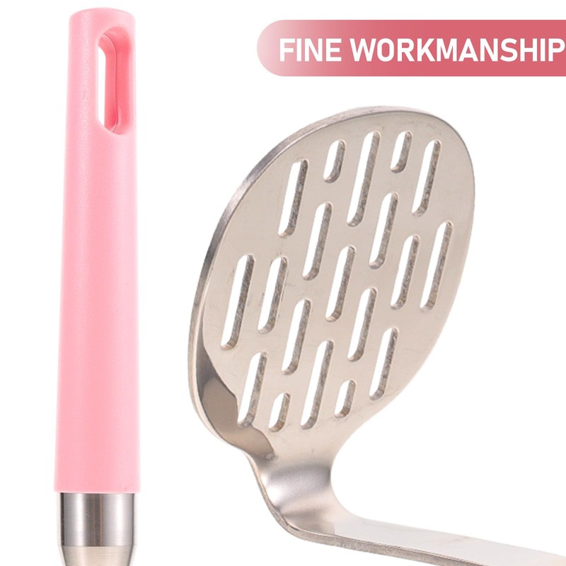 GOOHOCHY Reusable Potato Masher Stainless Steel Manual Potato Crusher with