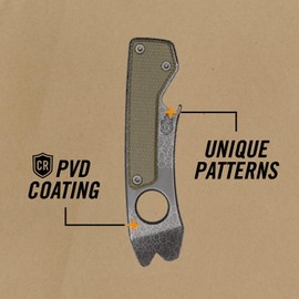 GERBER Gear Chonk 6 en 1 Multiherramienta - Barra de Palanca, Pelacables, Extractor de uñas, Engranaje y Equipo EDC - Micarta