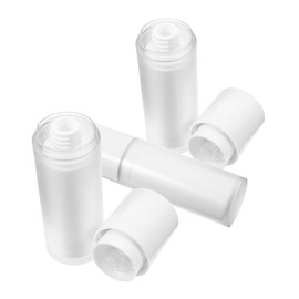 SAFIGLE 30ml Frosted Refillable Pump Lotion Bottle 3Pcs Airless Travel Containers for Serum and Cream Portable Cosmetic Bottles for Travel and Home Use