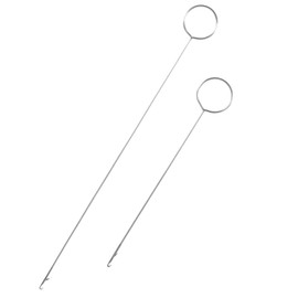 Generic 2 PCS Loop Turner Hook with Latch, 10.4"" & 7"" Stainless Steel Sewing Loop Turner Hook with Latch, Sewing Accessories and Tools, DIY Knitting Accessories, Sewing Concepts, Silvery