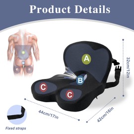 Seat Cushion with Lumbar Support Pillow, Back and Seat Cushion for Office