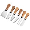 Guojanfon 6 Piece Cheese Knives Set with Wooden Handle, Mini