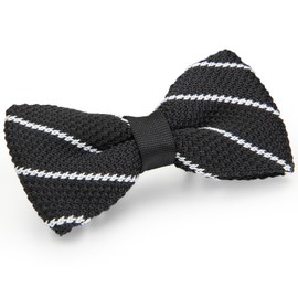 JewelryWe Men's Bow Tie Ties Cravat Bow Tie Knit Knitted Stripes Checked Adjustable for 5 Verschiendene Wedding Business Smoking Skull, #D