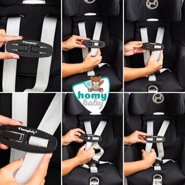 HOMYBABY® Child Seat Belt Collector – Belt Extension Child Seat – Buckle Protection Children Car – Belt Lock Extensions – Strap Stop Safety Belt Car – Belt Lock Stop Children – Belt Guard