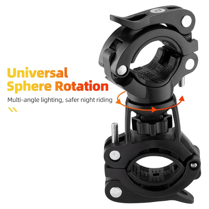 ROCKBROS Holder for Torch, 360° Rotatable Bicycle Light Holder for