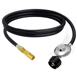 MCAMPAS Universal QCC1 Low-Pressure Propane Regulator Adapter with 5Feet Hose for Only Coleman Roadtrip LXE Portable Grill, Replacement Parts Connect to Large Propane Tank Cylinder