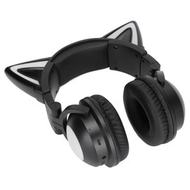Cat Ear Headphone, Wireless & Wired Foldable Bluetooth Gaming Headset, Built-in Microphone, for Girls School Gaming
