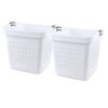 Nesmilers 4 Pack Plastic Clothes Baskets, 70 L Plastic Laundry