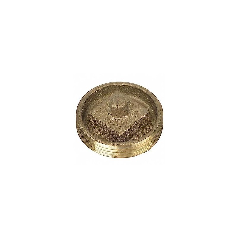 Oatey 42742 2-1/2 in. Brass Recessed Head Cleanout Plug, 2