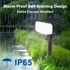 JEJOT Solar Spot Lights Outdoor Waterproof IP65,4 Pack,2CCT(3000K/6500K),4 Lighting Modes