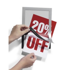 Durable Magaframe 488123 Magnetic Frame A5 236 x 174 mm - Silver (Pack of 10)