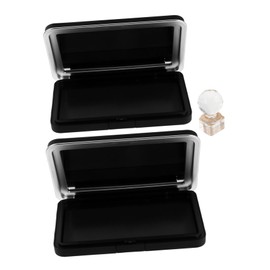 Gatuida Multifunctional Beauty Tray Highlighter Empty Makeup Tray Blush Palette Empty Lipstick Palette Eyeshadow Pan Magnetic Makeup Foundation Crystal Black