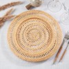 Fennco Styles Rustic Rattan Decorative Charger Plates 13" Round, Set
