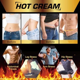 FANSHI Hot Sweat Cream - Potenciador natural de entrenamiento para calentamiento muscular y reafirmante de la piel, apoya el sudor y la circulación, p