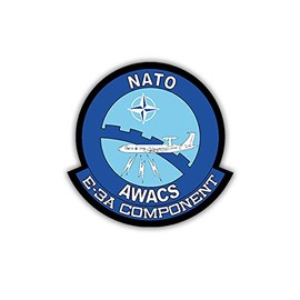 Sticker NATO AWACS BW Aeroplane E-3A Component 7 x 7 cm A1683