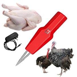Zupixfer Chicken Plucker Machine | Handheld Feather Removal for Chicken, Duck, Goose, Turkey | Easy-Grip Design & Efficient Motor - Vibrant Red