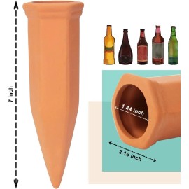 vensovo 10pcs Terracotta Watering Spikes - Automatic Self Watering Stakes, Plant Waterin