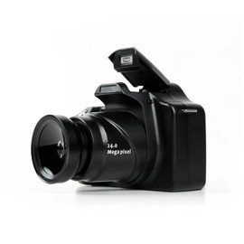 HD DSLR Camera with 18X Zoom, 3" LCD HD Screen, CMOS 5MP, Up to 24MP Sensor, F/2.9F=4.1mm Lens, 20-30cm Focal Length, Built-in (Standard Version + Wide Angle Lens)