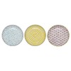 Bloomingville Patrizia Small Plates Blue Yellow Purple Ceramic Set of