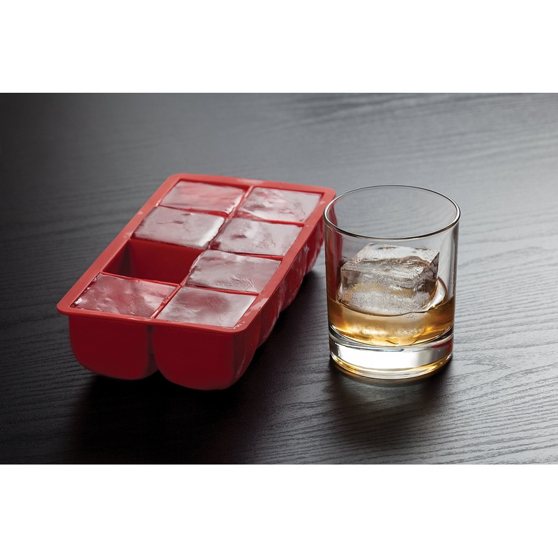 HIC Kitchen Big Block Silicone Ice Cube Tray, European-Grade, Non-Stick,