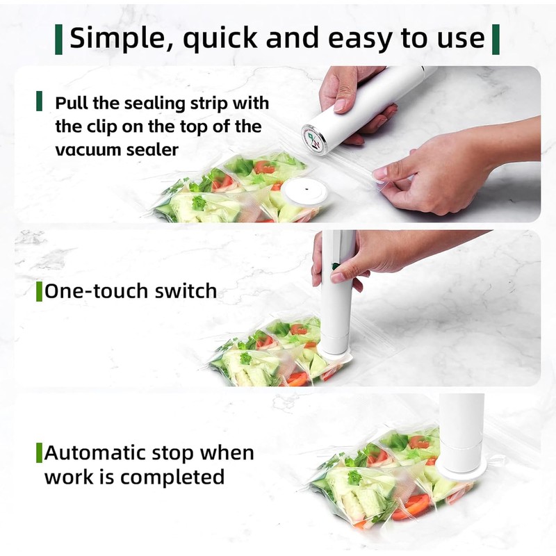 Handheld Vacuum Sealer for Food Storage, Compact Vacuum Sealer Machine
